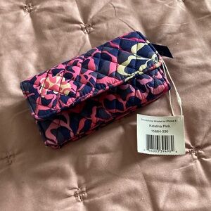 Vera Bradley Pink and Blue Quilted Wallet